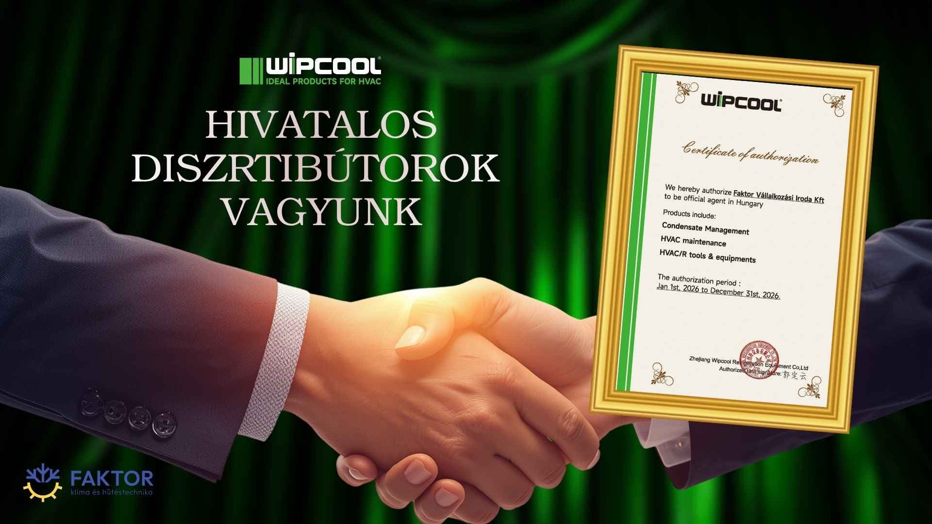 A Faktor Kft. idén is a Wipcool márka hivatalos disztribútora Magyarországon